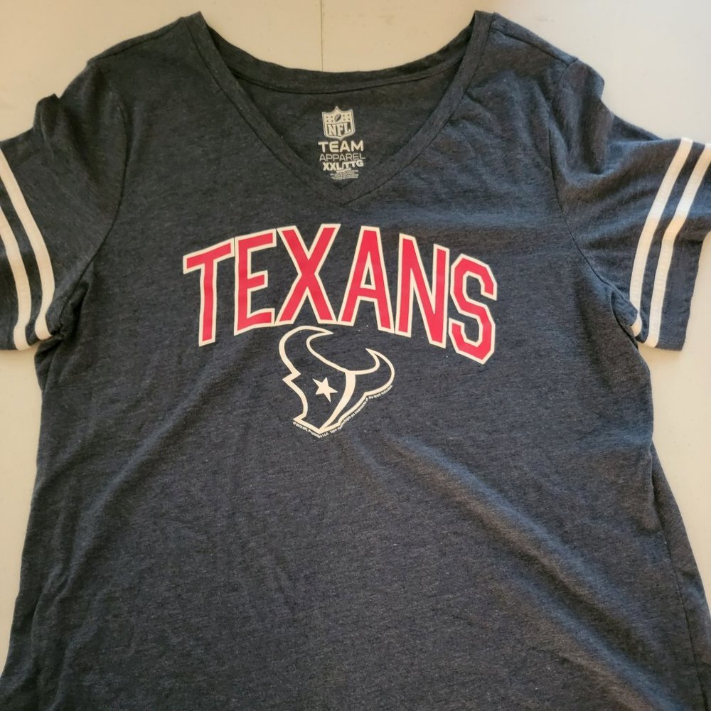 Houston Texans Women’s V-Neck Graphic Tee | NFL Team Apparel Short Sleeve Shirt